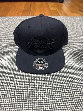 All Black Los Angeles Lakers Hat, official NBA  merch